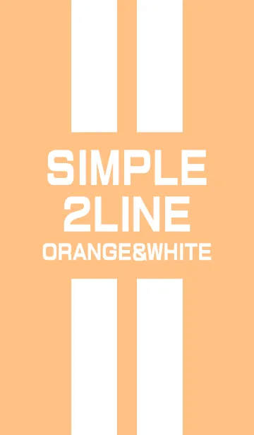 [LINE着せ替え] オレンジ＆ホワイトライン(シンプル)の画像1