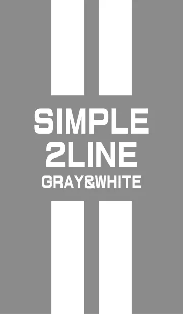 [LINE着せ替え] グレー＆ホワイトライン(シンプル)の画像1