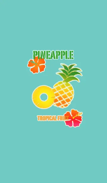 [LINE着せ替え] PINEAPPLE 〜パイナップルとハイビスカスの画像1
