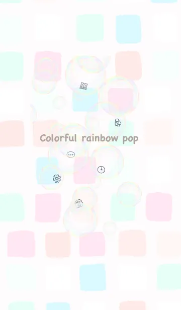[LINE着せ替え] Colorful rainbow popの画像1