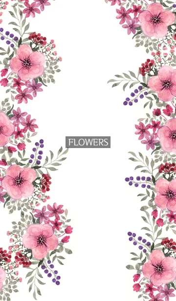 [LINE着せ替え] water color flowers_255の画像1