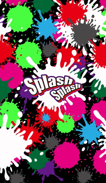 [LINE着せ替え] スプラッシュ♪スプラッシュ♪ ブラックの画像1