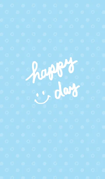 [LINE着せ替え] happy day smile-水色-の画像1