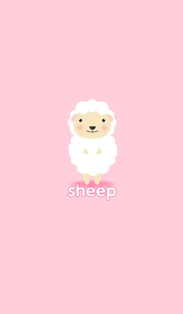 [LINE着せ替え] Simple cute white sheep themeの画像1