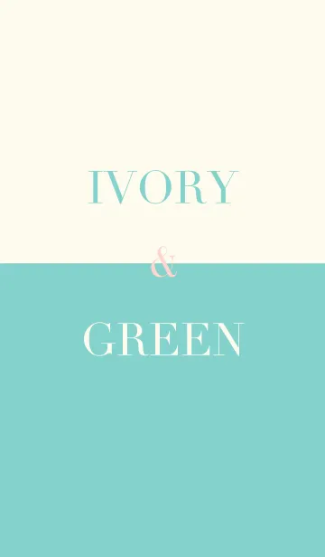 [LINE着せ替え] アイボリー ＆ グリーンの画像1