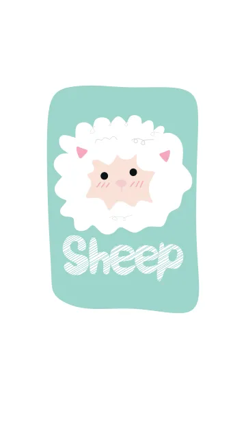 [LINE着せ替え] シンプルハッピーシープの画像1