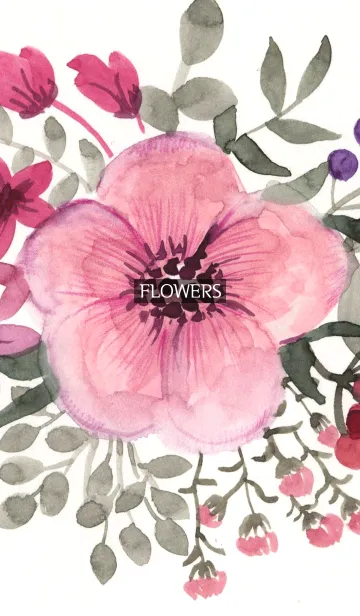 [LINE着せ替え] water color flowers_254の画像1
