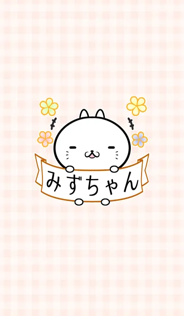 [LINE着せ替え] みずちゃん専用の可愛い猫の名前着せかえの画像1