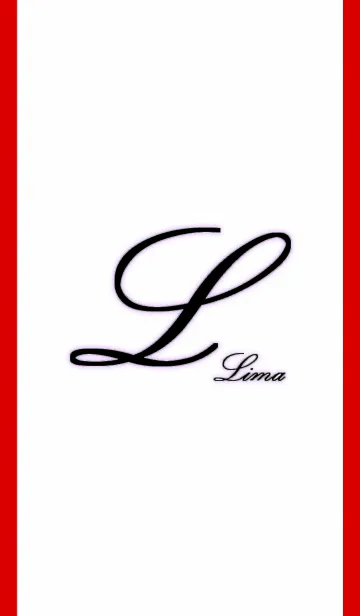 [LINE着せ替え] -L-White＆Redの画像1