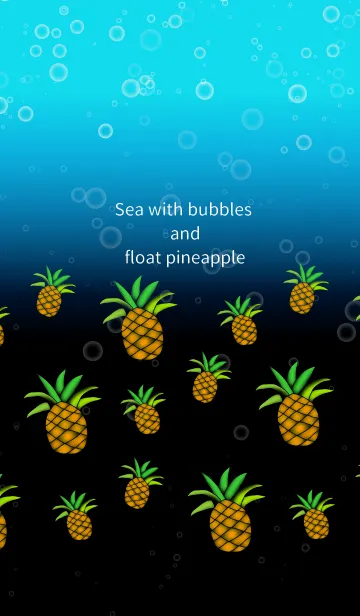 [LINE着せ替え] Sea with bubbles and float pineappleの画像1