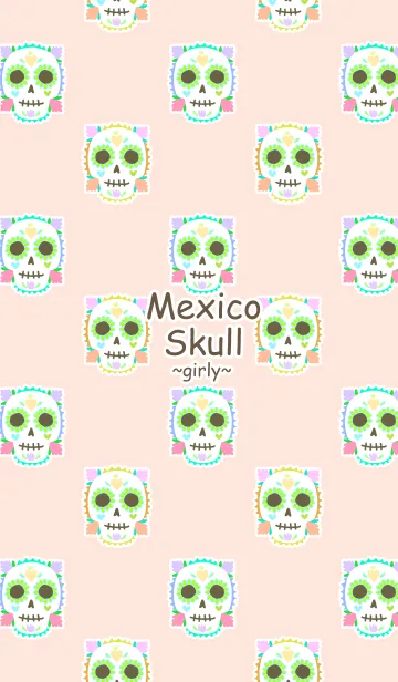 [LINE着せ替え] メキシコ風スカル ～ガーリー～の画像1