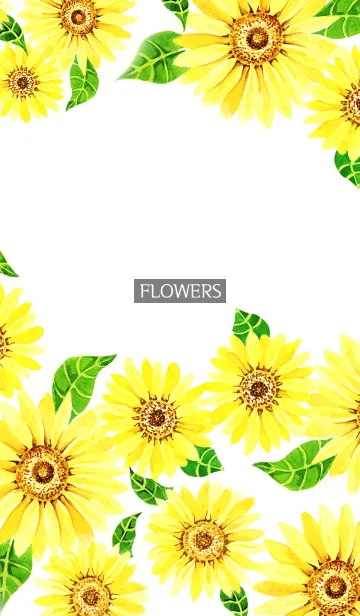 [LINE着せ替え] water color flowers_263の画像1