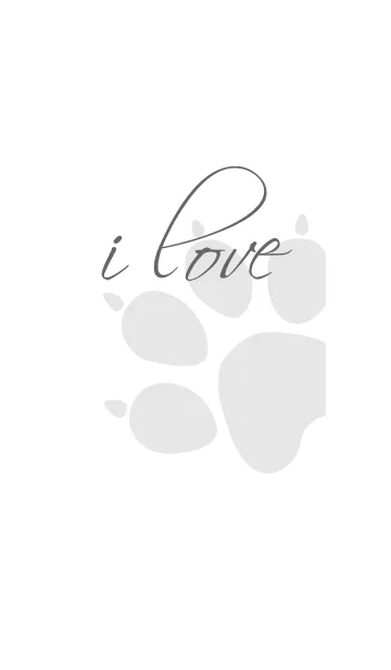 I LOVE にくきゅう：パールグレイ＆ホワイトの着せ替えメイン画像