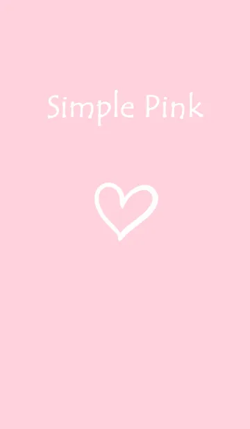 Simple Pink White Heartの着せ替えメイン画像