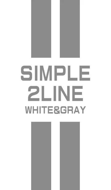 [LINE着せ替え] ホワイト＆グレーライン(シンプル)の画像1