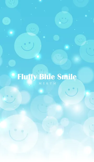 [LINE着せ替え] Fluffy Blue Smileの画像1