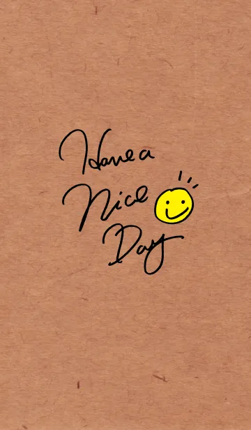 [LINE着せ替え] いい 1 日を！！-クラフト紙-の画像1