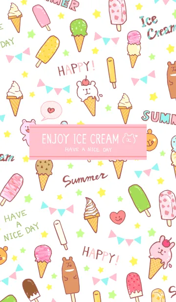 [LINE着せ替え] Enjoy Ice creamの画像1