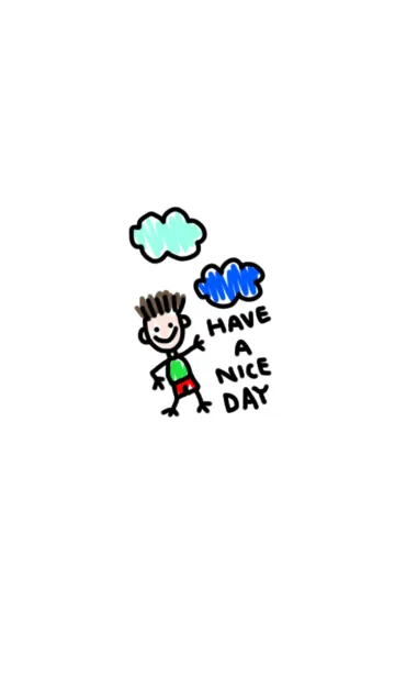 [LINE着せ替え] サインペン×子供の画像1