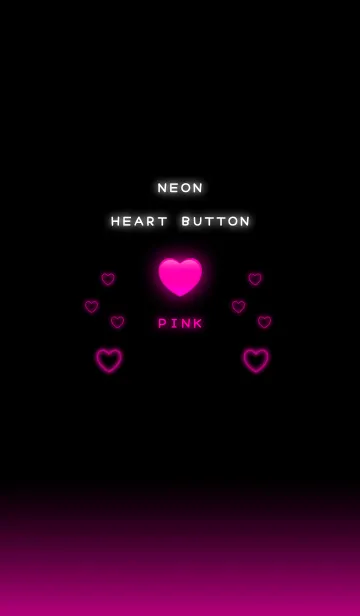 [LINE着せ替え] NEON HEART BUTTON PINKの画像1