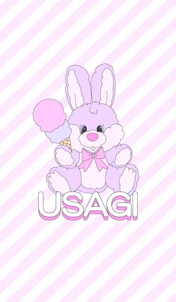 [LINE着せ替え] アイスクリーム＆ウサギ着せかえ★の画像1