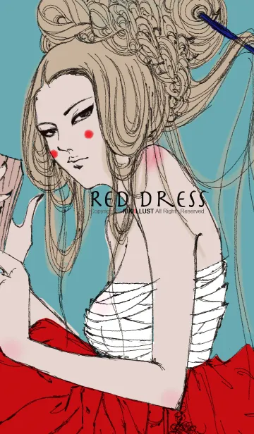 Red dress.の着せ替えメイン画像