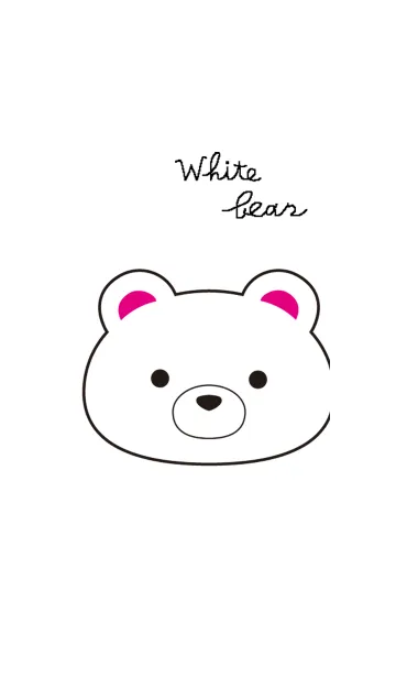 [LINE着せ替え] ペア★ベアホワイトの画像1