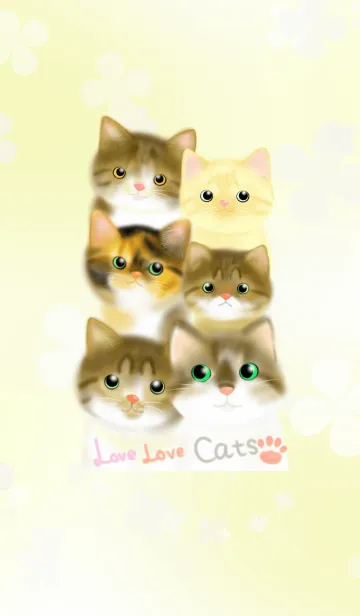 [LINE着せ替え] ♥️love love ねこ♥️2の画像1