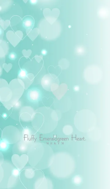 [LINE着せ替え] Fluffy Emerald green Heart.の画像1