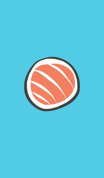 [LINE着せ替え] Yummy Salmon S U S H I Blue Pink Summerの画像1