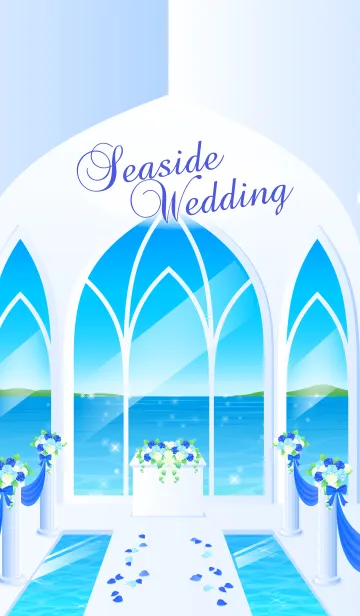 [LINE着せ替え] Seaside Wedding シーサイドウエディングの画像1