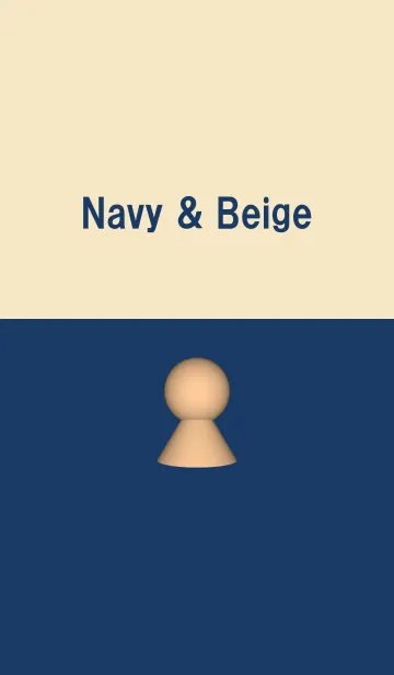 [LINE着せ替え] Navy ＆ Beige Simple design 19の画像1