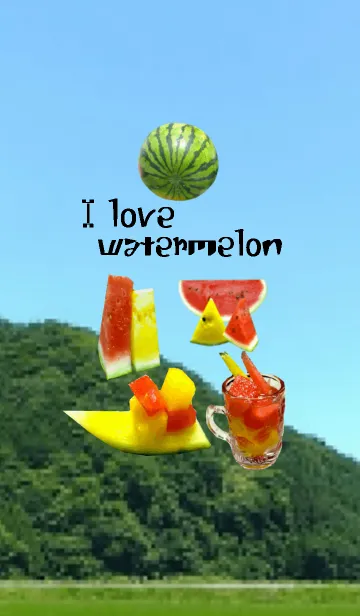 [LINE着せ替え] Love love watermelonの画像1