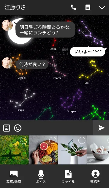 [LINE着せ替え] New Moon And Twelve Constellationsの画像4