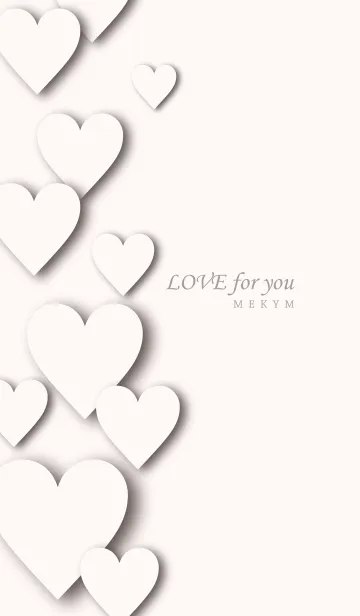 [LINE着せ替え] LOVE for you -Natural Beige-の画像1