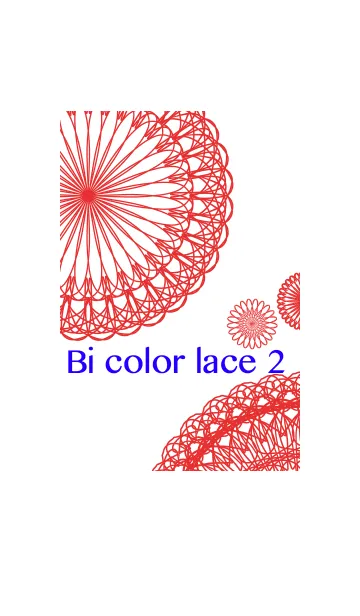 [LINE着せ替え] お花とリボンレース-バイカラー2-の画像1