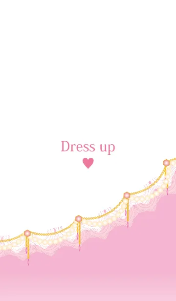 [LINE着せ替え] 白とピンクのレースの画像1