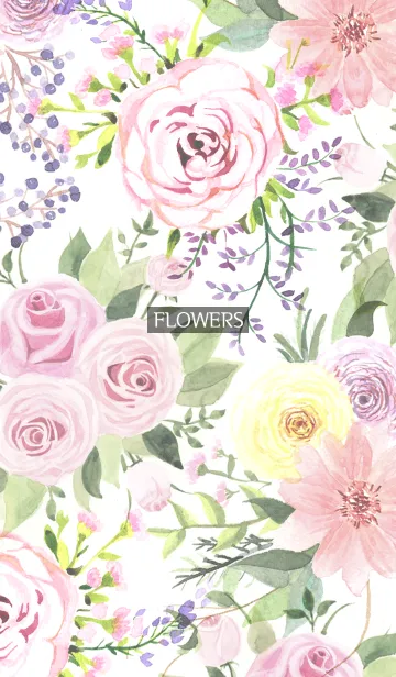 [LINE着せ替え] water color flowers_267の画像1