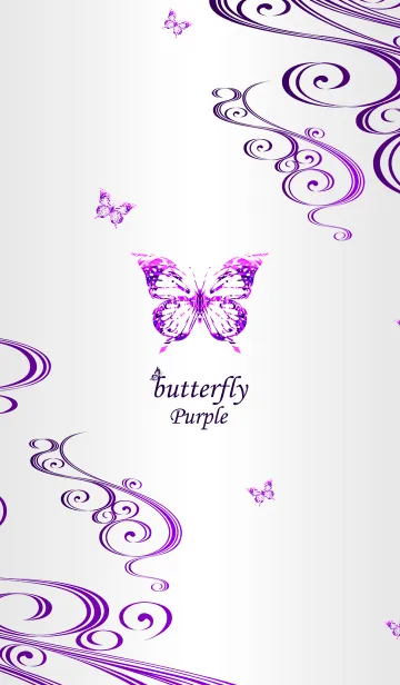 [LINE着せ替え] new butterfly purple ver.2の画像1