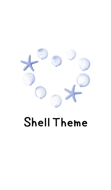Simple Shell Theme...Blue Heart♡の着せ替えメイン画像