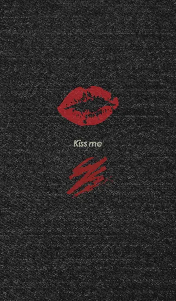 [LINE着せ替え] Kiss me 〜デニムにキスマークの画像1