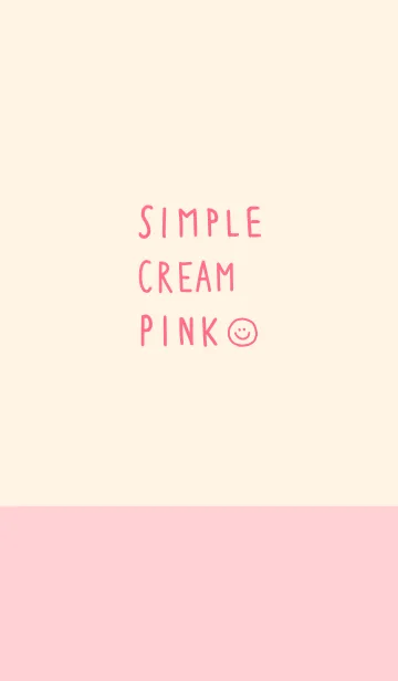[LINE着せ替え] シンプル cream・pinkの画像1