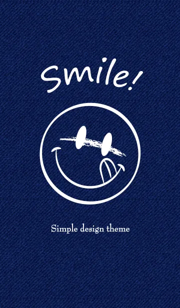 [LINE着せ替え] Simple Smile Denimの画像1