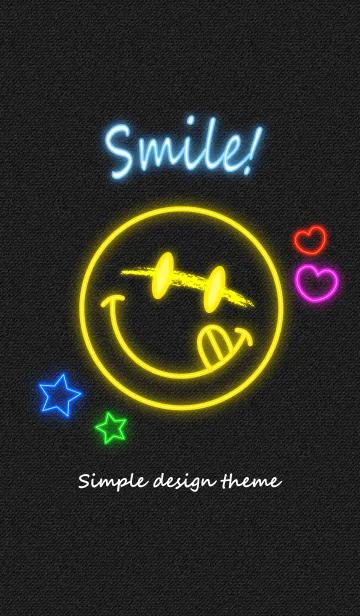 [LINE着せ替え] Simple Smile Neonの画像1