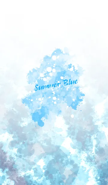 [LINE着せ替え] Summer Blue -Splash style-の画像1
