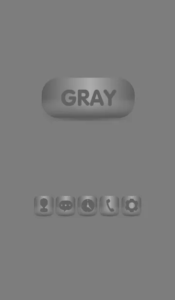 [LINE着せ替え] Simple Gray Button themeの画像1