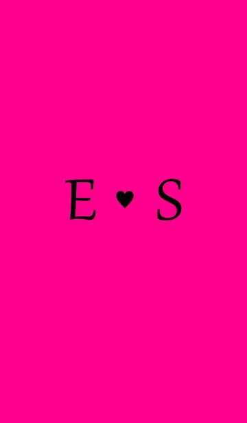 [LINE着せ替え] Initial "E ＆ S" Vivid pink ＆ black.の画像1
