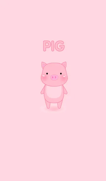 [LINE着せ替え] Simple Pig theme v.3の画像1