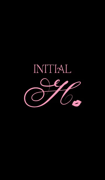 [LINE着せ替え] Initial H - Pink -の画像1