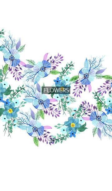 [LINE着せ替え] water color flowers_276の画像1